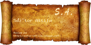 Sátor Attila névjegykártya