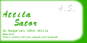 attila sator business card