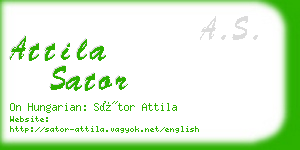 attila sator business card